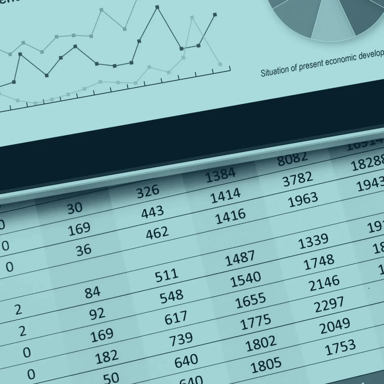Financial model dashboard with scenario analysis and KPI tracking